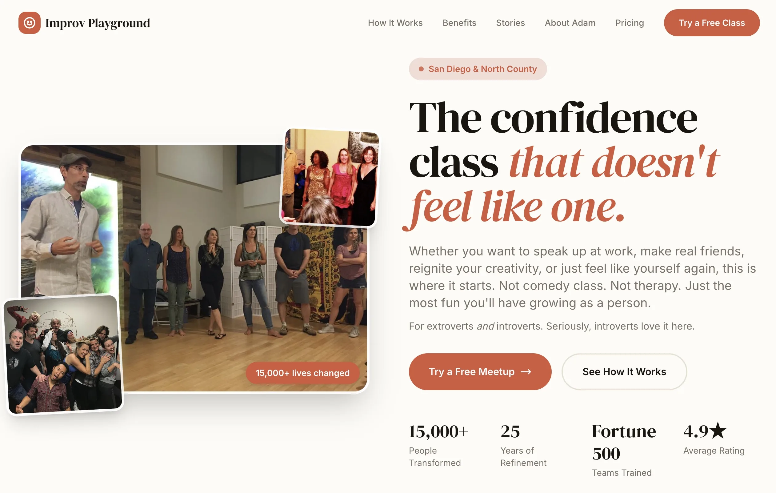 Improv Playground - Education website by TheGoodSite.co